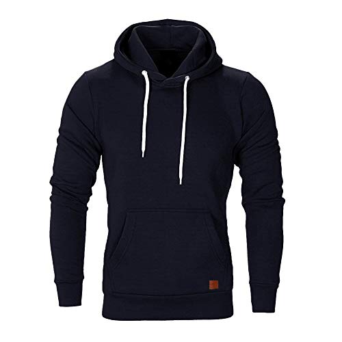 riou ¡Oferta Sudaderas con Capucha para Hombre Cosy Chaqueta Deportiva Sudadera con Cremallera Completa Ecosmart Hoodie Casual Jerséis Top Blouse ¡Caliente! (Navy, M)