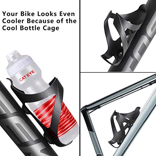 Roadnado - Portabidones de fibra de carbono para bicicleta (1 unids) Equipo de montar accesorios para bicicleta MTB botella ultraligera jaula ligera y fuerte