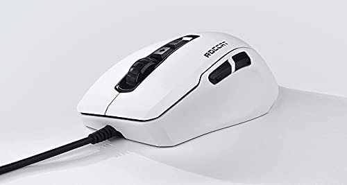 Roccat Kone Pure Ultra - Ratón ergonómico para Juegos (16000 dpi Sensor óptico RGB Iluminación Ultra Light) Blanco