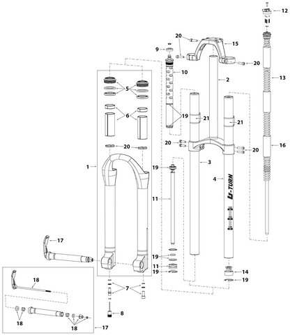 Rock Shox - Repuesto Cartucho Compresion Boxxer Adjust No Remoto 26/27,5/29''