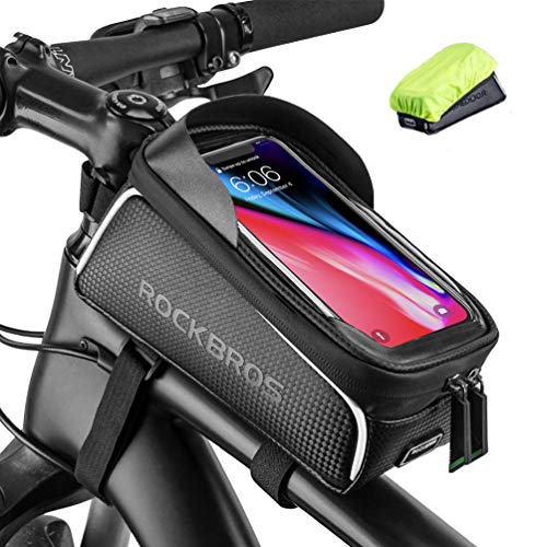 ROCKBROS Bolsa de Cuadro de Bicicleta MTB Montaña Carretera con Pantalla Táctil para Teléfono Móvil 6,5 Pulgadas para iPhone 11 XS MAX XR