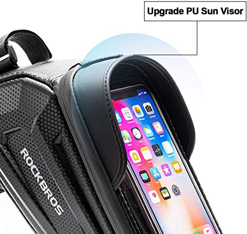 ROCKBROS Bolsa de Cuadro Tubo Superior de Bicicleta Montaña Carretera MTB con Pantalla Táctil para Móvil iPhone 11 XS MAX XR 8 7 Plus