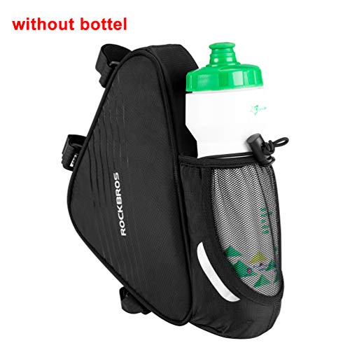 ROCKBROS Bolsa Triangular para Cuadro Tubo Superior de Ciclismo con Bolsillo para Botella de Agua para Bicis MTB Bici de Carretera Unisex