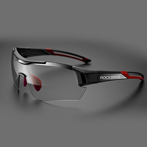 ROCKBROS Gafas de Sol Fotocromáticas Lentes Transparentes con Protección UV400 Ultraligero para Ciclismo Running Deportes al Aire Libre para Hombre y Mujer