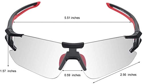 ROCKBROS Gafas de Sol Fotocromáticas Lentes Transparentes para Bicicleta MTB Montaña Ciclismo Running Deportes Unisex