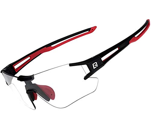 ROCKBROS Gafas de Sol Fotocromáticas Lentes Transparentes para Bicicleta MTB Montaña Ciclismo Running Deportes Unisex