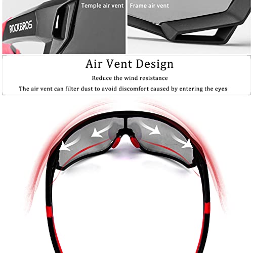 ROCKBROS Gafas de Sol Fotocromáticas Protección UV400 Ciclismo Bicicleta MTB Running Conducción Deportes para Hombres Mujeres