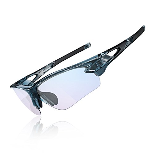 ROCKBROS Gafas Fotocromáticas de Bicicleta Protección UV400 para MTB Ciclismo Running Deportes al Aire Libre, para Hombres Mujeres