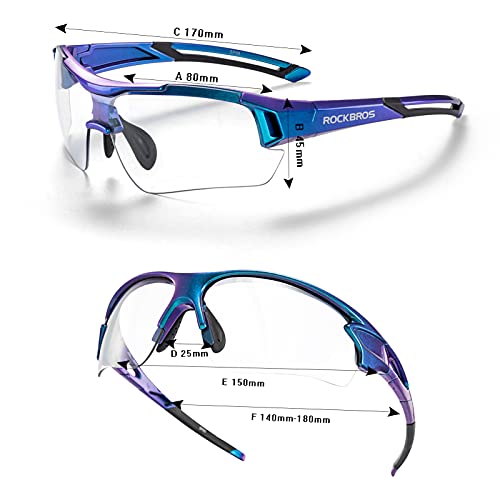 ROCKBROS Gafas Fotocromáticas de Sol para Ciclismo Running UV Protección Inteligentes Transparentes para Hombre y Mujer