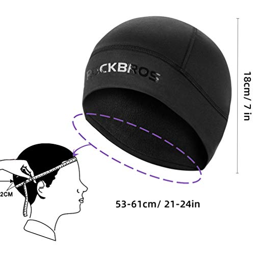 ROCKBROS Gorro Ciclismo Térmico de Invierno Skull Cap Bajo Casco a Prueba de Viento Bicicleta Running Deportes Unisex