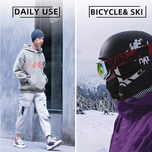 ROCKBROS Gorro Ciclismo Térmico de Invierno Skull Cap Bajo Casco a Prueba de Viento Bicicleta Running Deportes Unisex