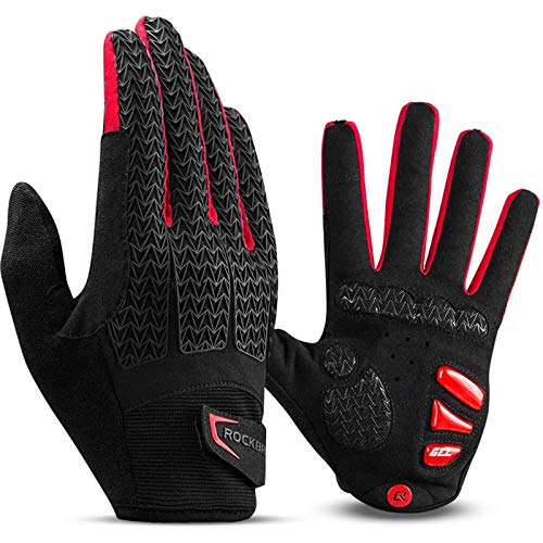 ROCKBROS Guantes de Ciclismo con Pantalla Táctil Acolchados SBR para Bicicleta Montaña MTB Motocicleta Deportes al Aire Libre, Hombres y Mujeres