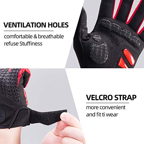 ROCKBROS Guantes de Ciclismo con Pantalla Táctil Acolchados SBR para Bicicleta Montaña MTB Motocicleta Deportes al Aire Libre, Hombres y Mujeres