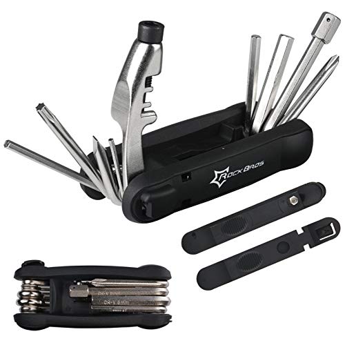 ROCKBROS Multiherramienta 12 en 1 Reparación Bicicleta Multiuso Plegable Portátil con Palancas para las Cubiertas y Tronchacadenas