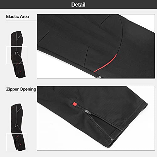 ROCKBROS NENK Ciclismo Bicicleta Pantalones Pantalones de Invierno Pantalones Pantalones Forro Polar para Hombre Pantalones Largos Wind Fijo con Elementos Reflectantes