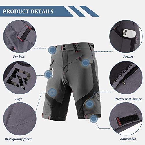 ROCKBROS Pantalones Cortos con 4D Acolchado y Ropa Interior para Ciclismo Bicicleta MTB Deportes Secado Rápido para Hombres