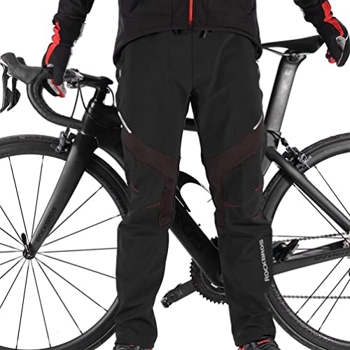 ROCKBROS Pantalones Largos Invierno para Ciclismo a Prueba de Viento Térmicos para Bicicleta MTB Deportes al Aire Libre, Unisex