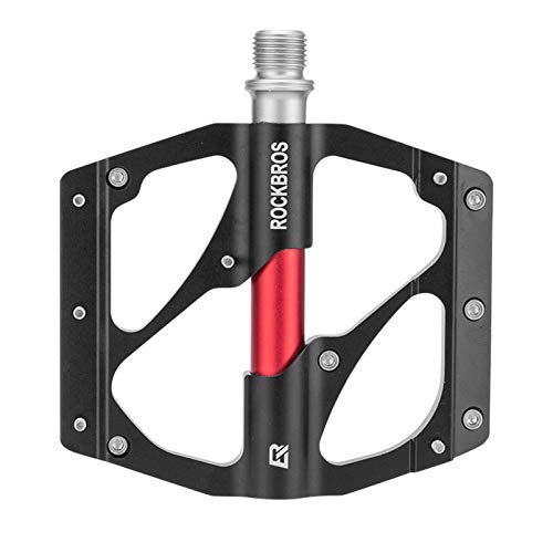 ROCKBROS Pedales Bicicleta MTB Carretera Plataforma Grande Aleación de Aluminio Rodamiento Sellado Antideslizante, Unisex