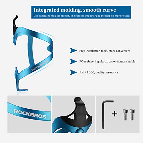 ROCKBROS Portabidón de Bicicleta Soporte Botella de Aleación de Aluminio Liviano MTB Montaña