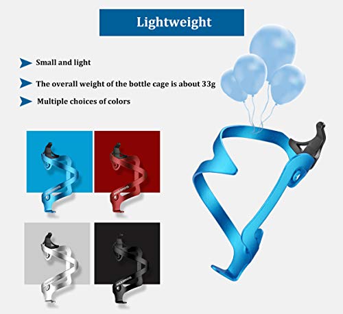 ROCKBROS Portabidón de Bicicleta Soporte Botella de Aleación de Aluminio Liviano MTB Montaña