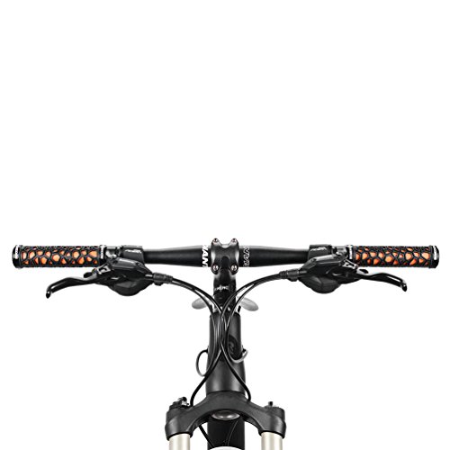 ROCKBROS Puños de Bicicleta Manillar con Doble Bloqueo Antideslizante Ultraligero Suave de Goma para MTB Bici de Carretera 2,22 cm