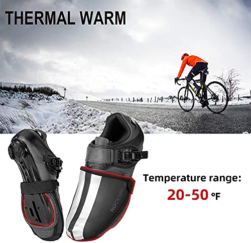 ROCKBROS Punteras Ciclismo Térmica, Cubierta para Zapatillas Impermeable Anti Viento para MTB Bicicleta, Unisex