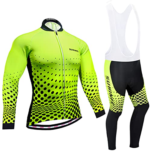 Maillot Ciclismo Hombre Invierno|Ropa Ciclismo Polar Térmico|Maillot  Ciclismo Manga Larga Respirable,MTB Traje de Cycling para Deportes al Aire  Libre