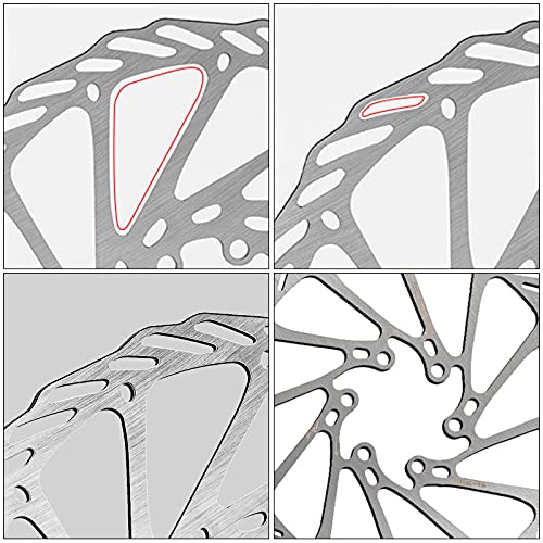 Rotor de Freno de Disco de 180 Mm Frenos de Disco de 160 Mm Rotor Flotante de Acero Inoxidable Rotor de Bicicleta de Montaña Rotor Flotante de Bicicleta Para La Mayoría de Las Bicicletas 2 Piezas