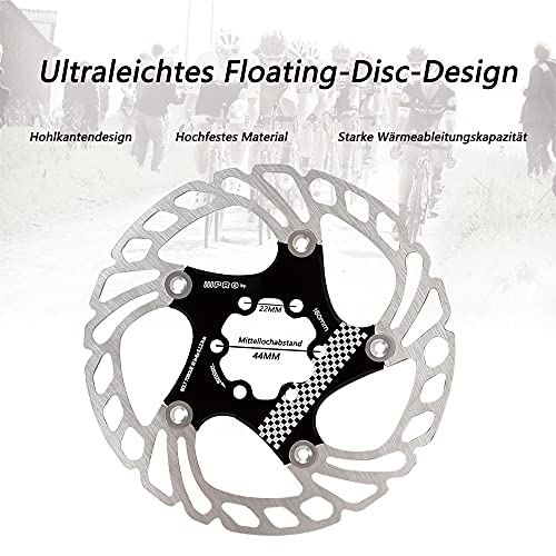 Rotor de freno de disco para bicicleta, 160 mm/180 mm/203 mm, rotor de 6 agujeros, accesorio para bicicleta (Negro 203 mm)