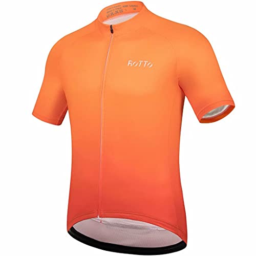 ROTTO Maillot Ciclismo Hombre Camiseta Ciclismo Manga Corta Ropa Ciclista para Bicicleta de montaña con Bolsillo…