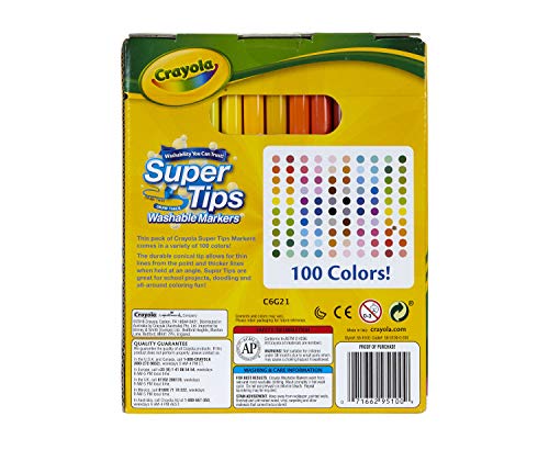 Rotuladores Súper Lavables 100pzs - Crayola