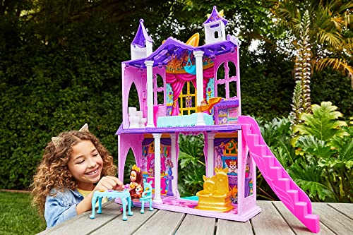 Royal Enchantimals Catillo del baile real con Felicity Fox y Flick Casa de juguete con muñeca, mascota y accesorios (Mattel HCG59)