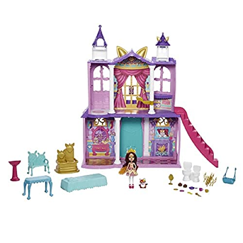 Royal Enchantimals Catillo del baile real con Felicity Fox y Flick Casa de juguete con muñeca, mascota y accesorios (Mattel HCG59)
