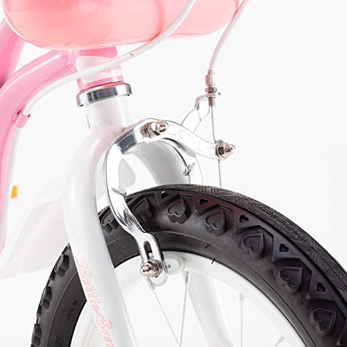 RoyalBaby Bicicleta para niños niña Little Swan Ruedas auxiliares Bicicletas Infantiles Bicicleta de Niño 12 Pulgadas Pink