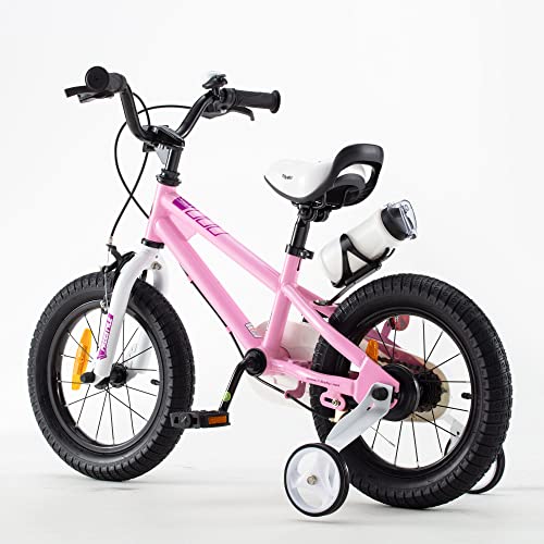 RoyalBaby Bicicletas Infantiles niña niño Freestyle BMX Ruedas auxiliares Bicicleta para niños 12 Pulgadas Rosa
