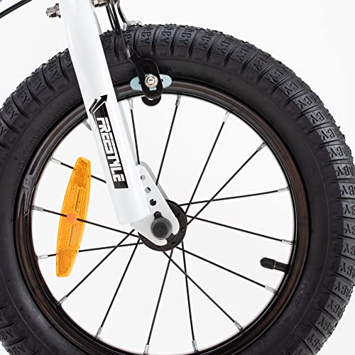 RoyalBaby Bicicletas Infantiles niña niño Freestyle BMX Ruedas auxiliares Bicicleta para niños 14 Pulgadas Naranja