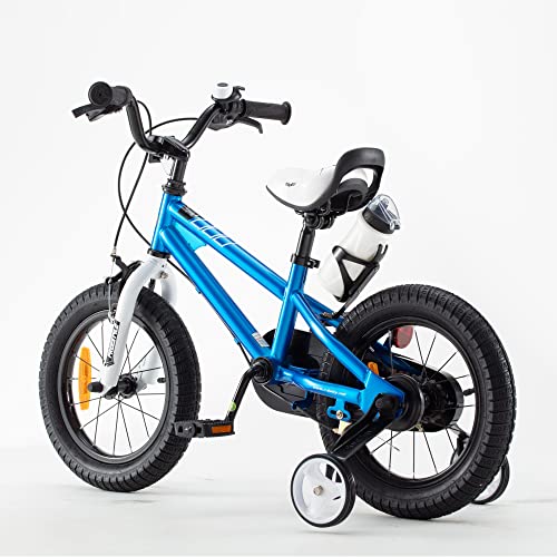 RoyalBaby Bicicletas Infantiles niña niño Freestyle BMX Ruedas auxiliares Bicicleta para niños 16 Pulgadas Azul