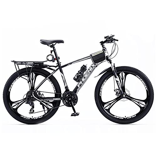 Rueda de 27,5"Bicicleta de montaña para Adultos Bicicletas Cuadro de Acero al Carbono con Horquilla Delantera de suspensión y Freno de Disco Doble (Tamaño: 24 velocidades, Color: Azul)