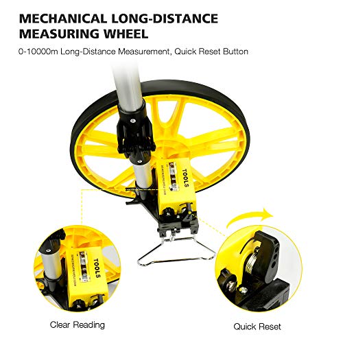 Rueda de MedicióN Plegable, Herramienta de MedicióN de Carreteras de IngenieríA Profesional, Utilizada para Medir La Distancia, (0-9999,9 M)