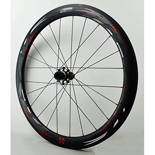 Ruedas de Bicicleta Carretera 55mm 700C Llanta Fibra Carbono Cubierta Freno en V Los 40 / 50MM Ruedas Bicicleta Carreras 25mm Ancho para 7-12 Velocidades Sólo 1830g Mate (Size : 40MM)