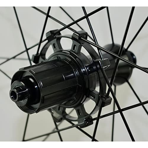 Ruedas de Bicicleta Carretera 55mm 700C Llanta Fibra Carbono Cubierta Freno en V Los 40 / 50MM Ruedas Bicicleta Carreras 25mm Ancho para 7-12 Velocidades Sólo 1830g Mate (Size : 40MM)