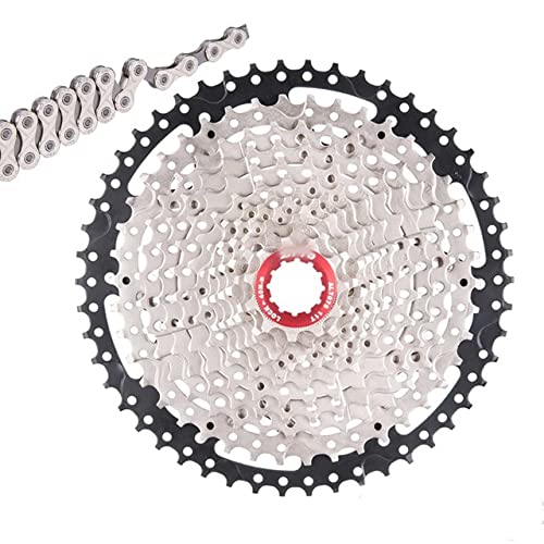 Ruedas Libres MTB 12S 11-50T HG Cassette 12 Speed 11-50T Bike Wide Ratio Freewheel For Mountain Bike K7 Eagle Xx1 X01 X1 Gx Partes De La Bicicleta (Color : 12S50T and 12S Chain)