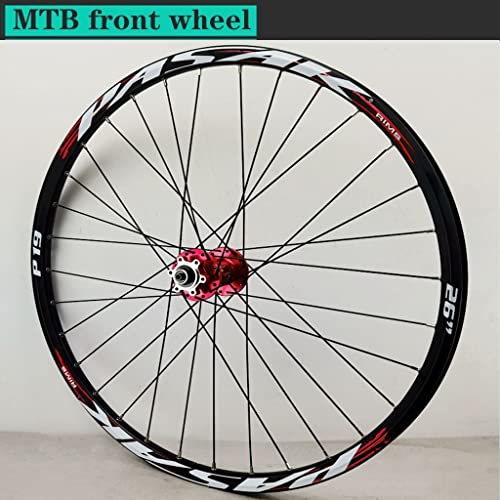 Ruedas MTB 26 Pulgadas 27.5 "29er Liberación Rápida Freno de Disco 24H Ruedas de Llanta Doble Pared Adecuado de 7-11 Velocidades Ruedas de Bicicleta Montaña Cassette ( Color : Rojo , Size : 29 inch )