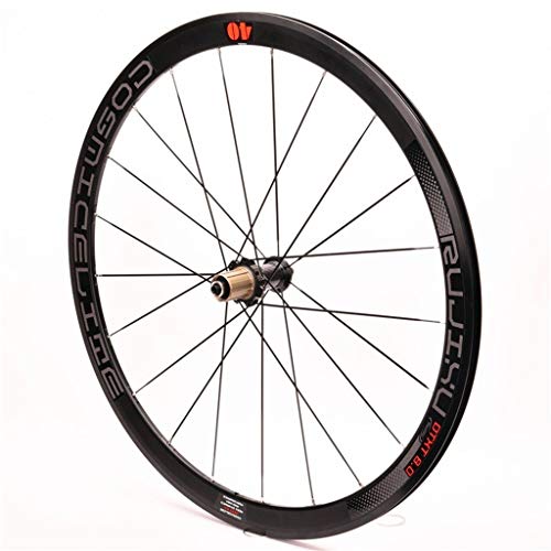 Ruedas Rueda Trasera Bicicleta 700c Hub Tarjeta Carbono QR 8-11 Velocidad Llantas Doble Pared 40mm Rueda Bicicleta Carretera C/V- Freno Rodamiento Sellado Neumáticos 23C 25C 28C 21H