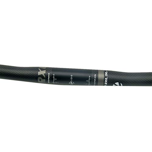 RXL SL 25.4mm Manillar Plano Carbono MTB Manillar de Carbono Gris Mate 620/640/660/680mm (25.4 * 640mm)