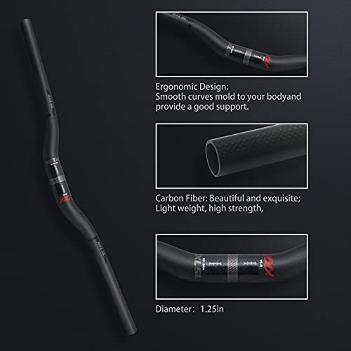 RXL SL Manillar Plano 31.8 Carbono Negro Mate Manillar para MTB de Carbono 720mm