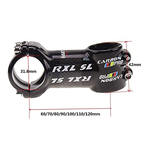 RXL SL Paquete Tallo de Carbono Vástago de Bicicleta de Carretera MTB de la Bicicleta Parte de Bicicleta 3K lustroso Negro (70mm) SL0667
