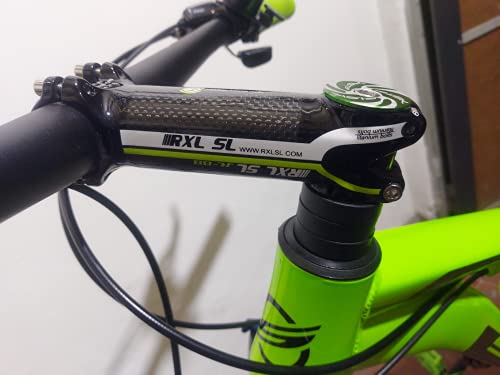 RXL SL potencias de Bici Carbono 28.6mm Potencia Manillar Carretera 31.8 * 80mm 3K Brillante Verde