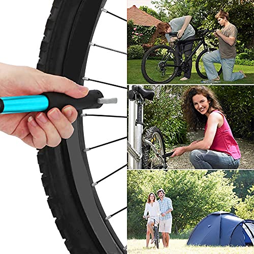 SacJkt Mini Bomba de Bicicleta, Portátil Bomba de Aire Bicicleta Que se Adapta a Válvulas Presta y Schrader, Bomba de Bicicleta de Aleación de Aluminio con Soporte de Cuadro (Negro Rojo)