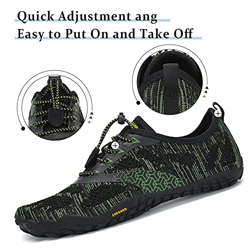 SAGUARO Zapatillas Minimalistas Hombre Mujer Zapatillas de Trail Respirables Zapatillas de Barefoot Ligera Escarpines de Agua Zapatos Running Stil: B Verde Gr.43